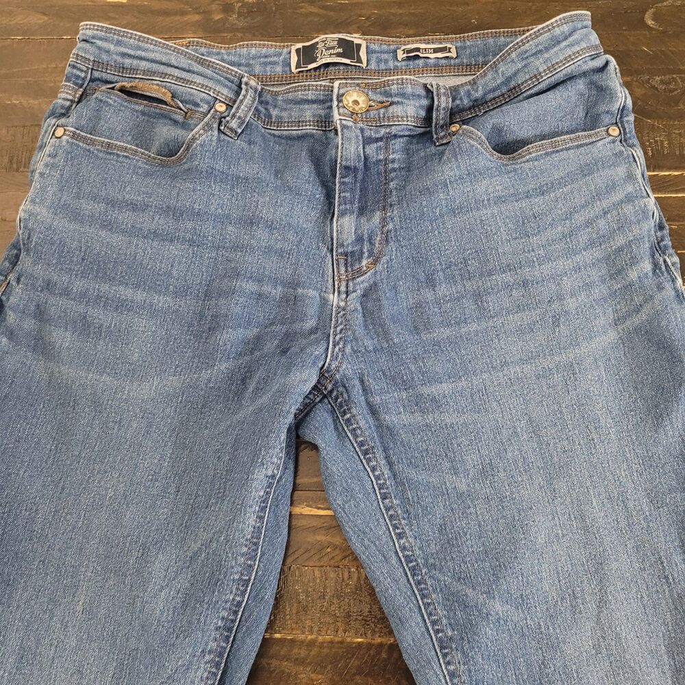 Fat Face Men's Slim Straight Denim Jeans 32x29 Classic Blue Wash